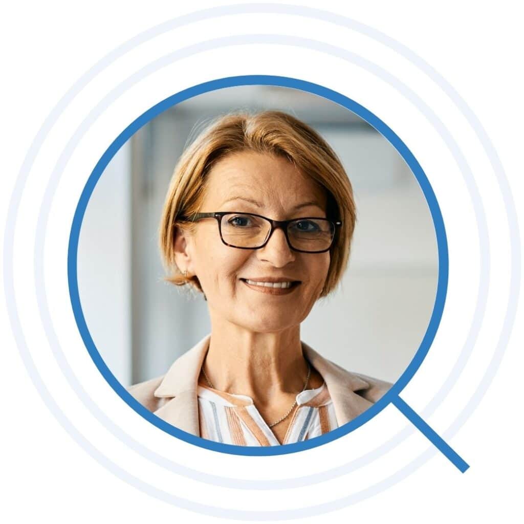 Portrait of smiling mature teacher